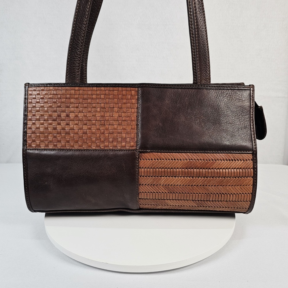 American Angel Brown Leather Woven Purse/Handbag Shoulder bag NWOT MSRP $130 - Picture 3 of 11